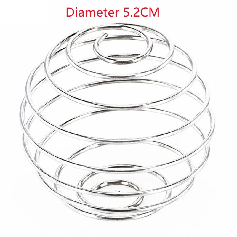 2 Size Fitness Shaker Stirring Ball / Mixing Mixer Ball Shake The Protein Powder / Stainless Steel Whisk Blender Spring Ball