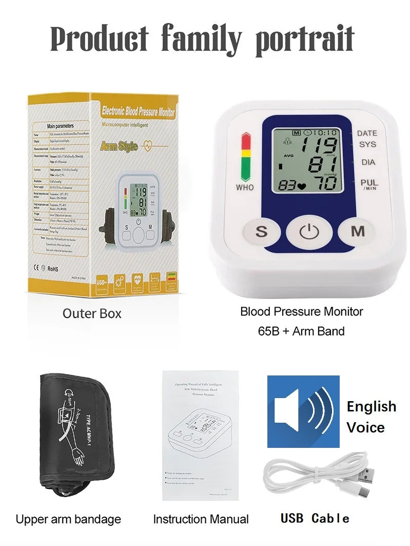 Blood Pressure Monitor (Batteries not included)